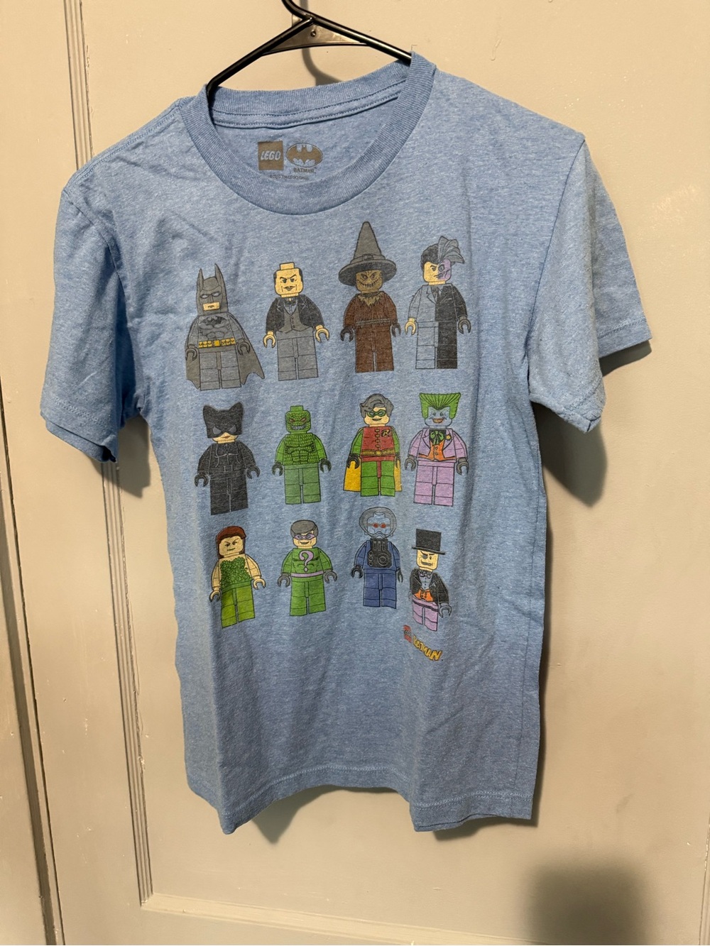 Lego Light Blue DC Minifigure Grid Graphic Tee